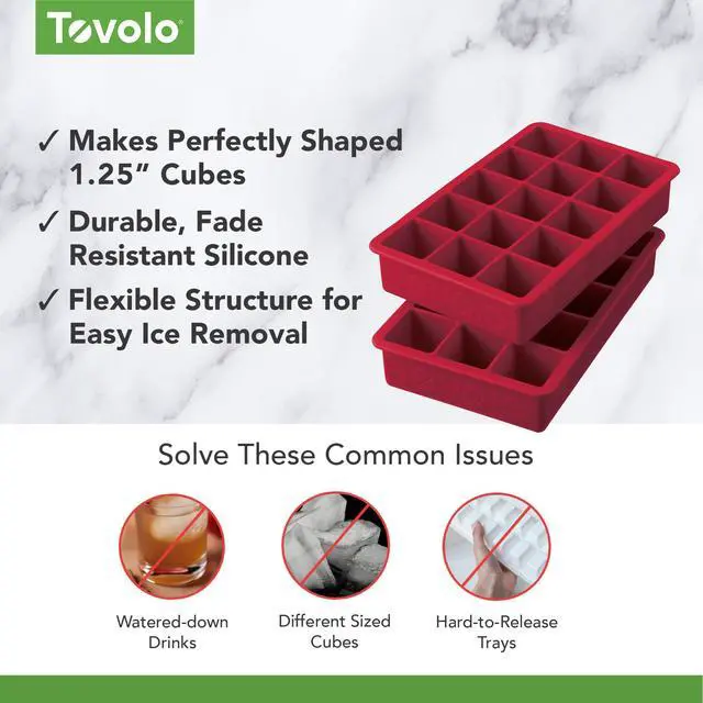 Alt view image 3 of 6 - Trays Ice Cube Cayenne Set Of 2