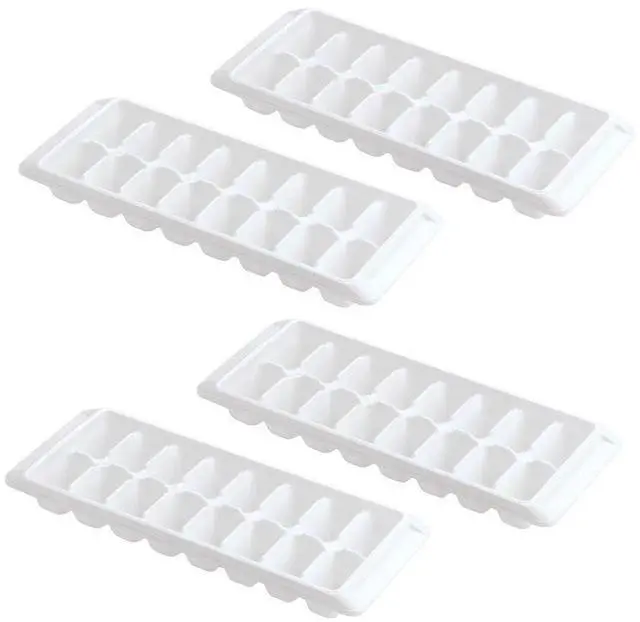 Main image of Easy Release White Ice Cube Tray, 16 Cube Trays (Pack of 4) (4 Pack - 64 Cubes)