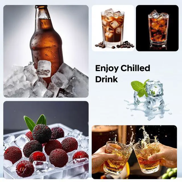Alt view image 7 of 7 - Silicone Ice Cube Tray 3 Pack, Ice Cube Mold, Ice Trays for Freezer with Lid for Whiskey, Cocktail, Drinks and Food, Freezer, BPA Free, Easy Release