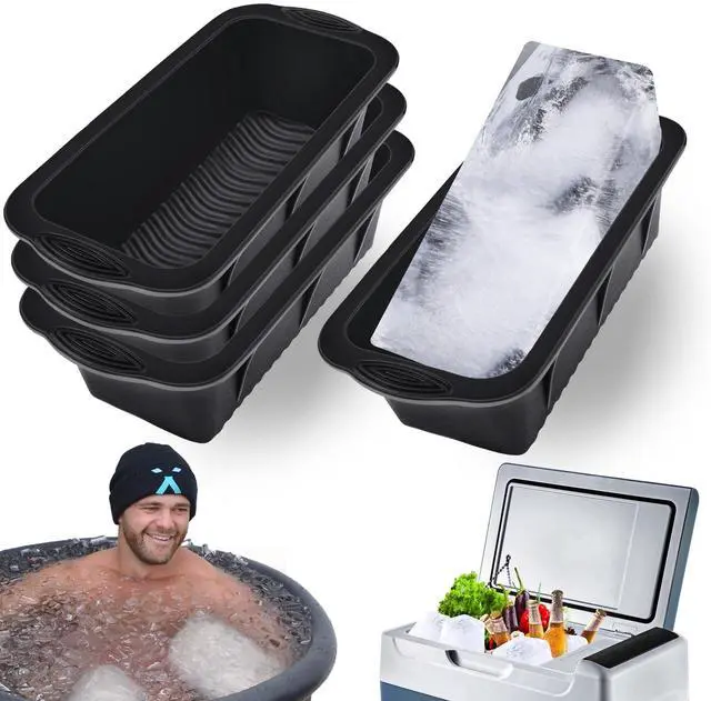 Main image of Extra Large Ice Block Mold for Ice Bath,4 Pack 9.4Lbs