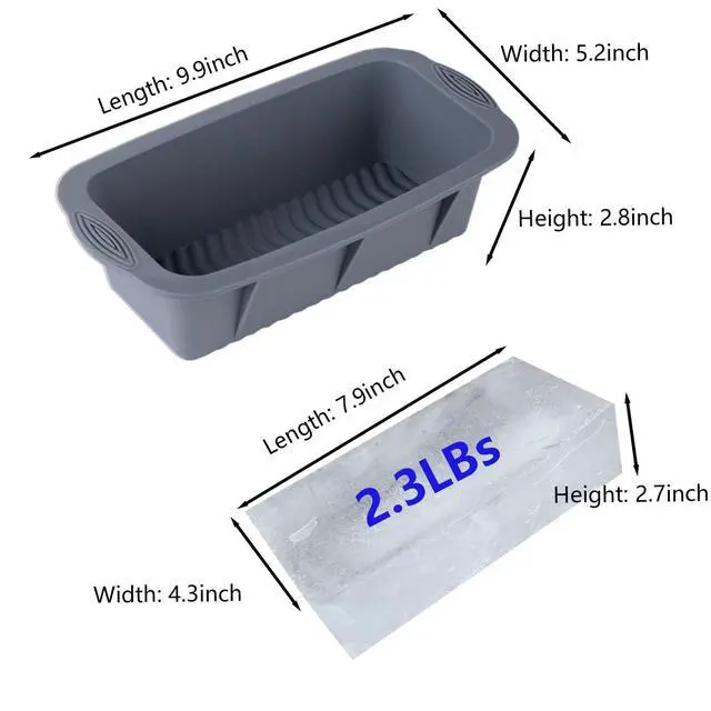 Alt view image 2 of 6 - 5Pcs Extra Large Ice Block Mold, Grey Silicone Ice Block Molds for Ice Bath Tub, Big Ice Cube Molds for Ice Bath, Ice Maker for Cold Plunge or Coolers, Ice Tray Accessories for Ice Bath Chiller
