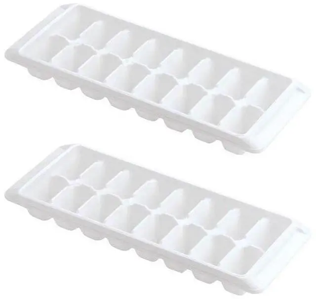 Main image of Ice Tray Easy Release White Ice Cube Trays, 16 Cube (Pack of 2) (2867-WHT-2)