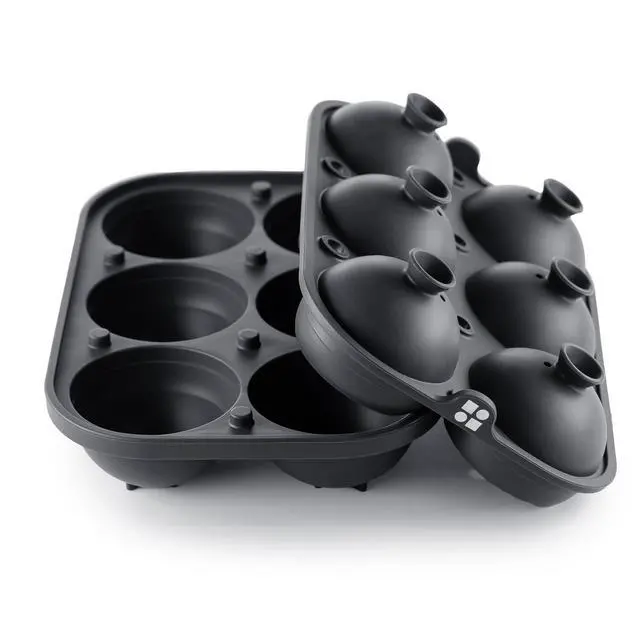 Alt view image 4 of 7 - Ice Cube Molds, Large Silicone Sphere & Square Combo with Fill Funnel