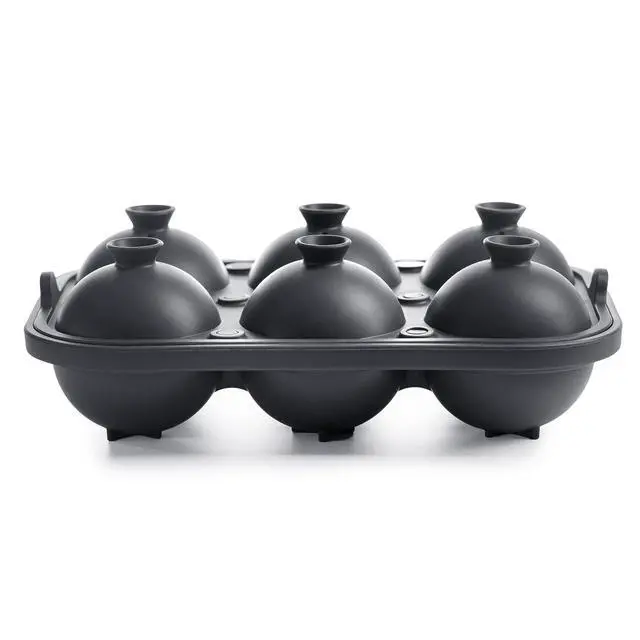 Alt view image 7 of 7 - Ice Cube Molds, Large Silicone Sphere & Square Combo with Fill Funnel