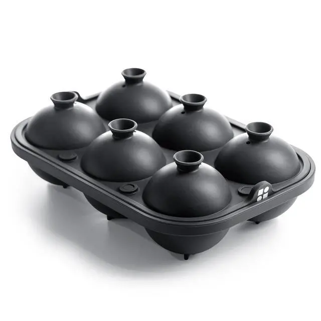 Alt view image 6 of 7 - Ice Cube Molds, Large Silicone Sphere & Square Combo with Fill Funnel