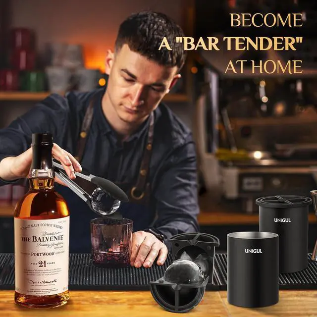 Alt view image 4 of 7 - Clear Ice Cube Maker, 2.5" Stainless Steel Crystal Clear Ice Ball Maker, Non-BPA Premium Silicone Ice Cube Molds for Whiskey & Cocktails, Easy-Release Sphere Ice Maker, Bourbon Gifts for Men (1 PACK)