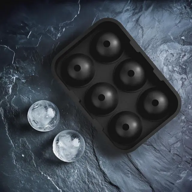 Alt view image 5 of 7 - Silicone Ice Cube Trays with Lids, Large 2 Inch Cubes & Spheres Set