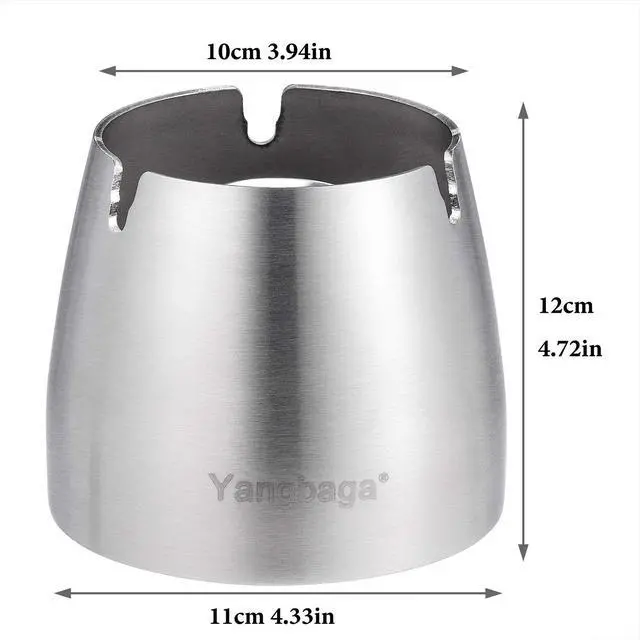 Alt view image 2 of 7 - Outdoor Ashtray with Lid for Cigarettes,XL Large Stainless Steel Ash Tray