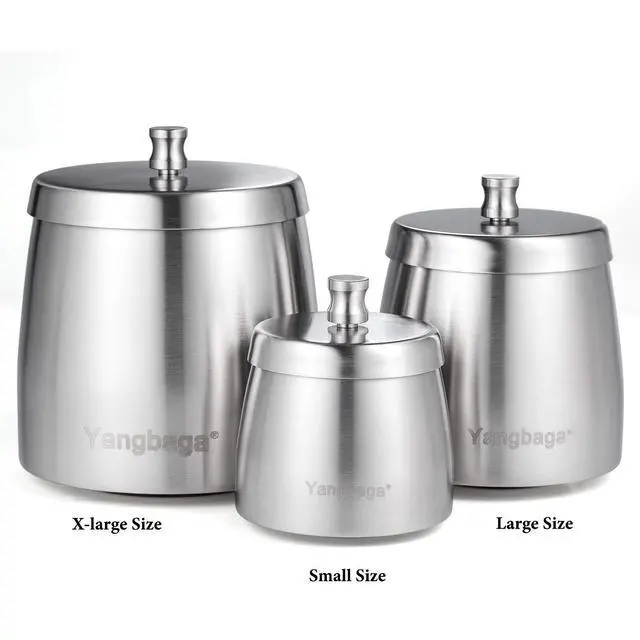 Alt view image 3 of 7 - Outdoor Ashtray with Lid for Cigarettes,XL Large Stainless Steel Ash Tray