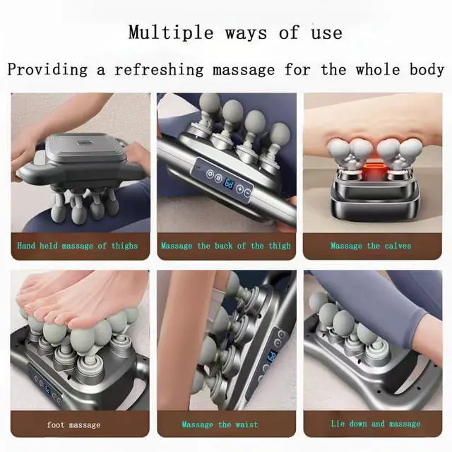 Alt view image 3 of 7 - 16 Head Massage Gun Deep Tissue, 16 Head Massager 9 Modes 9 Levels, Back Massager for Pain Relief Deep Tissue,Massager for Neck Head Shoulders Legs Foot, Body Muscle Massager Pain Relief