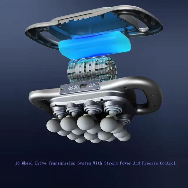 Alt view image 4 of 7 - 16 Head Massage Gun Deep Tissue, 16 Head Massager 9 Modes 9 Levels, Back Massager for Pain Relief Deep Tissue,Massager for Neck Head Shoulders Legs Foot, Body Muscle Massager Pain Relief