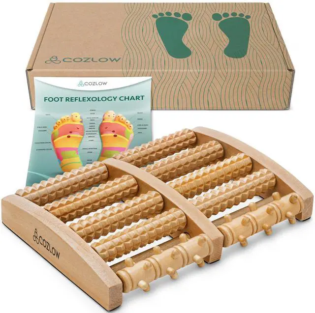 Main image of Foot Massager for Plantar Fasciitis Relief - Wooden Massage Roller with Arch Shape Design - Foot Pain Relief, Neuropathy, Heel Spur Pain, Stress Relief, and Relaxation - Muscle Therapy Tool