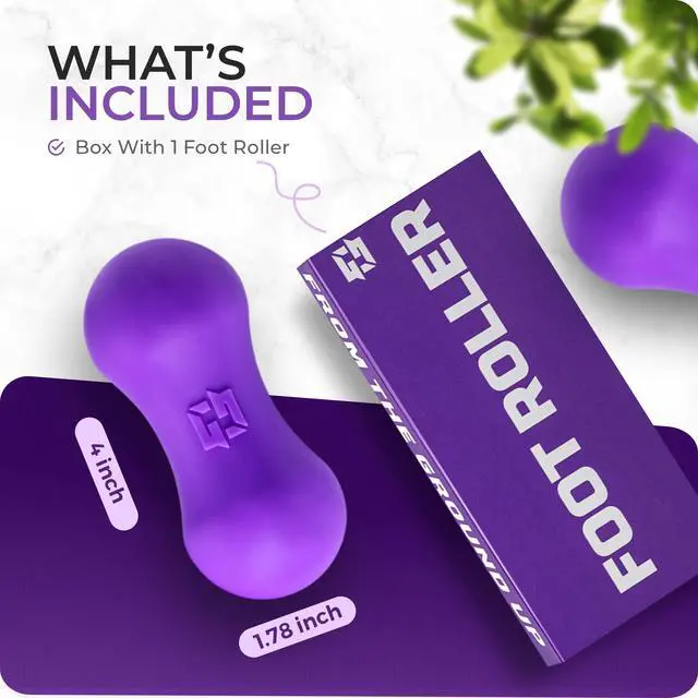 Alt view image 6 of 7 - Foot Roller for Plantar Fasciitis Relief by Ground Force - Deep Tissue Silicone Foot Massager for Arch & Heel Pain, Neuropathy, Heel Spurs, Myofascial Release - Portable Recovery Tool