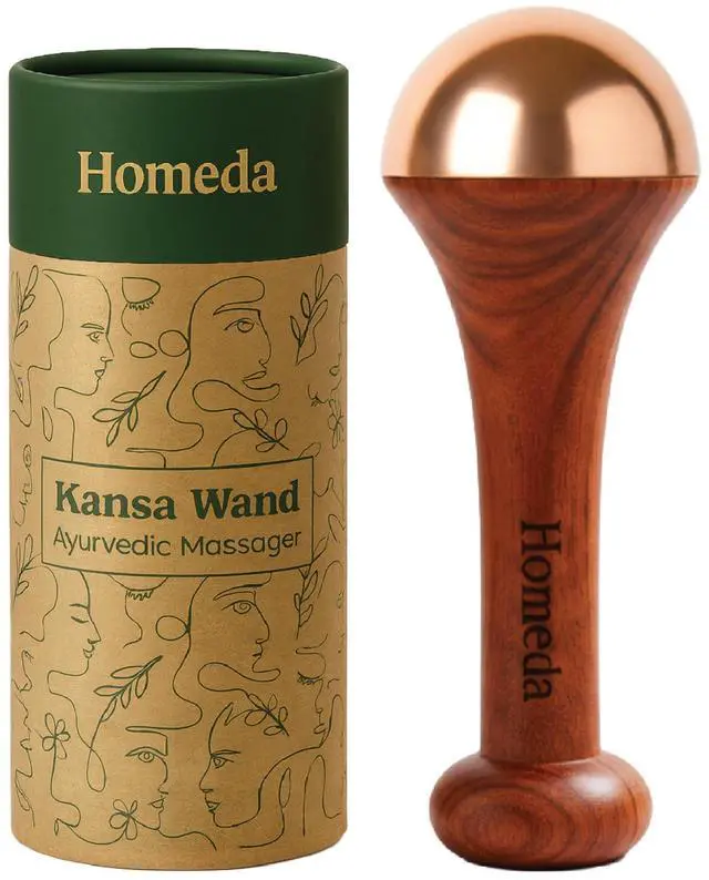 Main image of Kansa Wand Ayurveda Foot Massager - Indian Skincare Tool - SWA Kansa Wand for Feet & Face Relazation, Wellness & Detox - Ayurveda Gifts (Single Bowl)