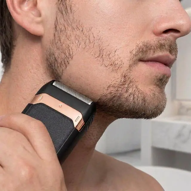 Alt view image 2 of 7 - Electric Foil Shaver for Men, Mini Single Foil Shaver, Portable Electric Razor, USB-C Rechargeable, 160 Min Runtime, IPX7 Waterproof Wet & Dry, Compact Travel Beard Shaver (Black)