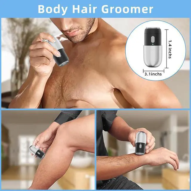 Alt view image 6 of 6 - Mini Electric Shaver, Electric Razor for Men, Portable USB-C Rechargeable Waterproof Shaver, Cordless Powerful Razor for Travel, Home, Business