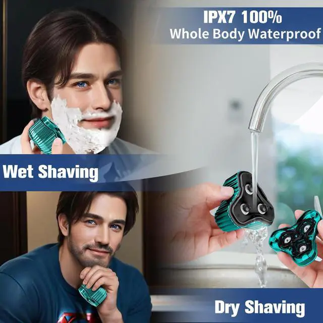 Alt view image 6 of 7 - Mini Electric Razor for Men, Upgrade Mini Shaver, Pocket Size Portable Electric Shaver, USB Rechargeable, Waterproof, Easy to Use One-Button, Suitable for Home, Car, Travel, Gift for Men
