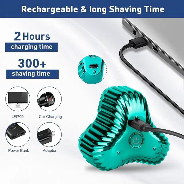 Alt view image 5 of 7 - Mini Electric Razor for Men, Upgrade Mini Shaver, Pocket Size Portable Electric Shaver, USB Rechargeable, Waterproof, Easy to Use One-Button, Suitable for Home, Car, Travel, Gift for Men