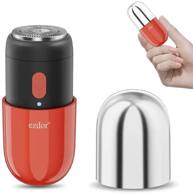 Main image of Mini Electric Razor, Facial Hair Removal for Women: Rechargeable Waterproof Shaver Cordless Travel Razor for Face, Underarms & Sensitive Areas, Portable Grooming Gift, Electric Razors for Women, Red