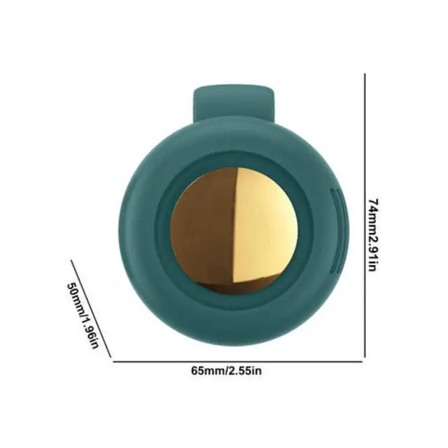 Alt view image 2 of 7 - Portable Silent Mini Bladeless Fan Clip On, Rechargeable Wearable Clip On Fan for Shirt, Adjustable 3 Speeds & Queit Small Waist & Neck Cooling Fan, Suitable for Outdoor Travel Office (Green)