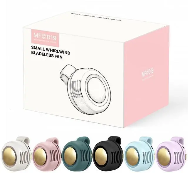 Main image of Portable Clip-On Fan, Mini USB Rechargeable 360° Rotatable Fan, Personal Fan 3-Speed Silent Mini Bladeless Fans (Assorted Color(Random Delivery One Color))