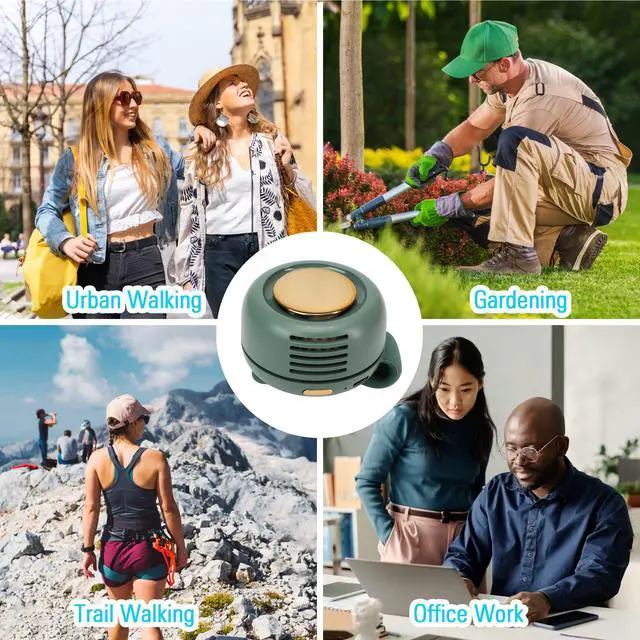 Alt view image 7 of 7 - Portable Waist Clip Fan, Silent Mini Bladeless Fan Clip On, Adjustable 3-Speed Suspended Whirlwind Cooler Fans Clip-on for Shirt and Waist, Outdoor & Travel & Office, Travel Accessories Gift