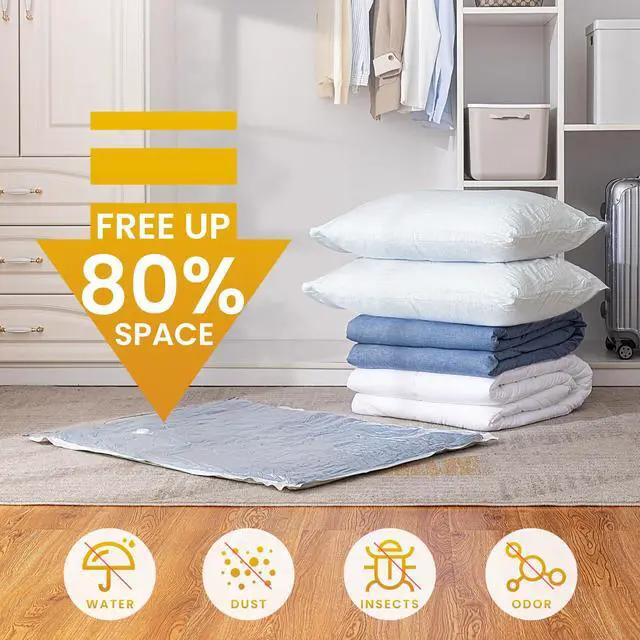 Alt view image 5 of 5 - 4 Pack Vacuum Storage Bags, Jumbo Vacuum Seal Bags for Clothing (40x31 Inch), Large Closet Organization and Storage