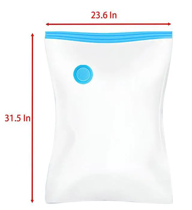 Alt view image 2 of 6 - Vacuum Storage Bags with Air Pump, 6 Pcs 31.5 Inch x 23.6 Inch PE Compression Down Jackets Arrange Bags for Saving Closet Space (6)