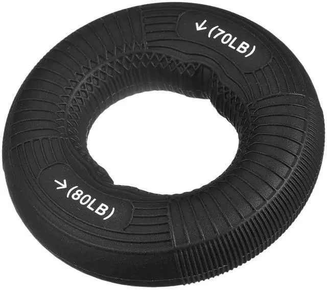 Main image of Hand Grip Strengtheners, 3.07" 70-80 Lbs Silicone Rings Fingers Forearms Exercises Grip Trainer for Rock Climbing Athletes Workout, Black