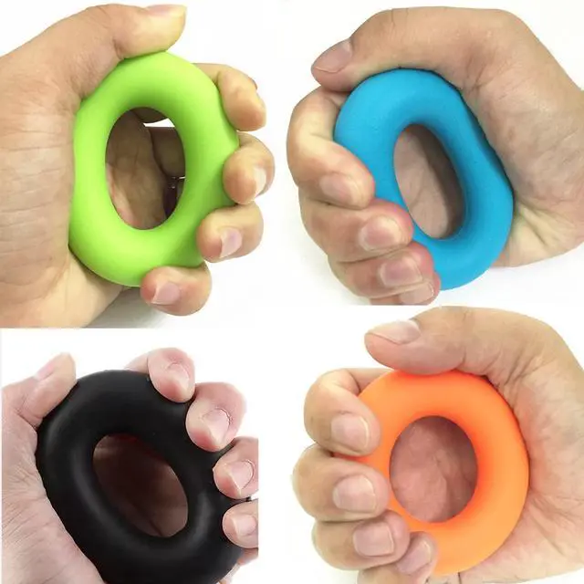 Main image of Silicone Hand Grip Strengthener Rings,Resistance Hand Gripper for Forearm Finger Strength Training,Hand Rehabilitation Exercise,Portable Relieve Stress Hand Workout Squeezer,4 Pack 30LB-60LB