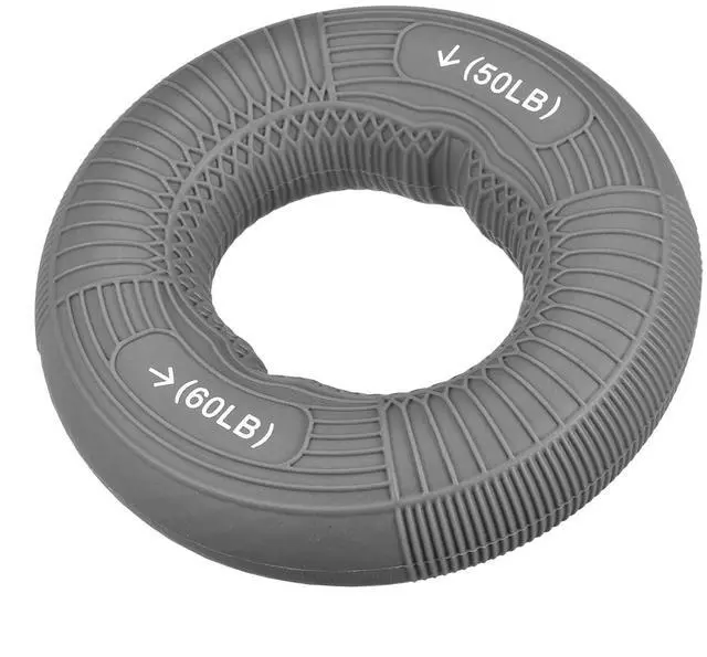 Main image of Hand Grip Strengtheners, 3.07" 50-60 Lbs Silicone Rings Fingers Forearms Exercises Grip Trainer for Rock Climbing Athletes Workout, Gray