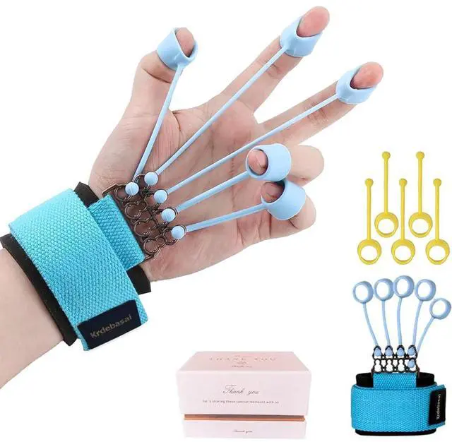 Main image of Finger Strengthener Hand Grip Strength Trainer Finger Extension Stretcher Exerciser Hand Rehab Work Out Relieve Pain Arthritis and Grip Training Kit 10LB+40LB