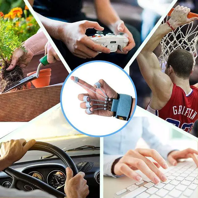 Alt view image 5 of 7 - Finger Strengthener Hand Grip Strength Trainer Finger Extension Stretcher Exerciser Hand Rehab Work Out Relieve Pain Arthritis and Grip Training Kit 10LB+40LB