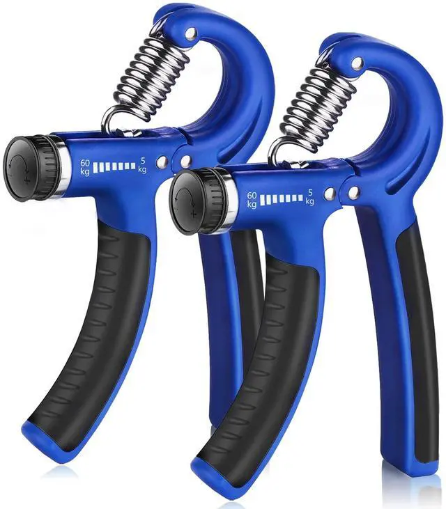 Main image of Adjustable Grip Strength Trainer, Forearm Exerciser 11-132 lbs, Hand Gripper Strengthener for Men and Women, for Muscle, Recovery, Fitness Blue 2 Pack