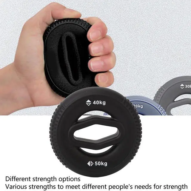 Alt view image 3 of 7 - Hand Grip Strengthener, 40 to 50KG Silicone Grip Trainer Anti Slip Strength Training Ring for Finger and Forearm Exercise Grip Trainer for Rock Climbing