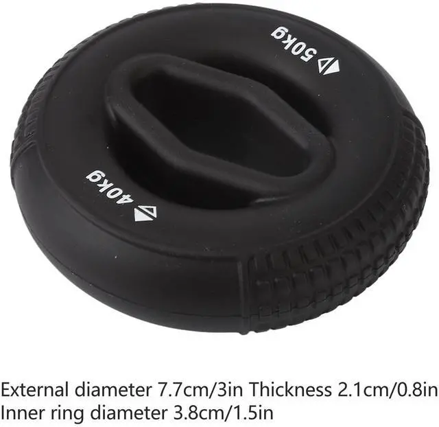 Alt view image 6 of 7 - Hand Grip Strengthener, 40 to 50KG Silicone Grip Trainer Anti Slip Strength Training Ring for Finger and Forearm Exercise Grip Trainer for Rock Climbing