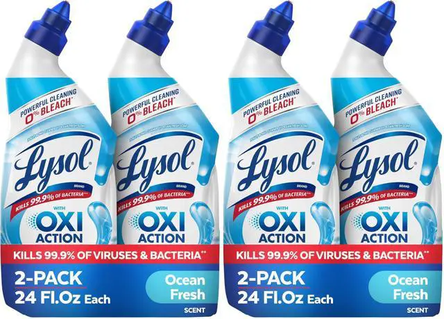 Main image of Toilet Bowl Cleaner Gel, For Cleaning and Disinfecting, Bleach Free, Ocean Fresh Scent, 24oz (Pack of 4)