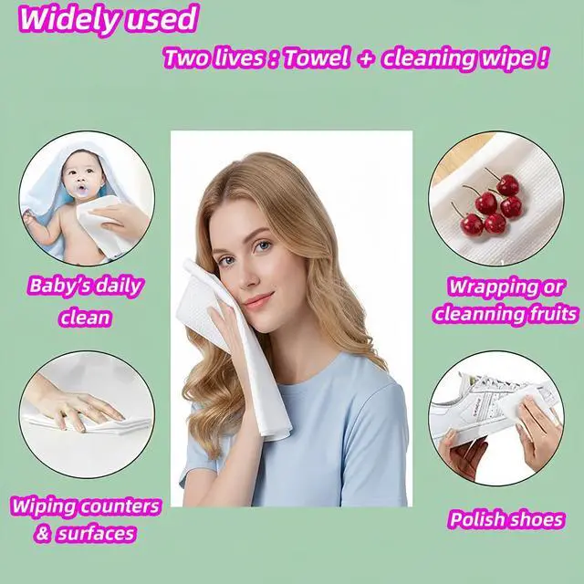 Alt view image 3 of 7 - Compressed Towels for Travel, Extra Thick& Super Absorbent Disposable Wash Cloths, Individually Wrapped Disposable Face Towels for Travel Camping Hiking Sport Hotel Beauty Salon (11.8"x9.5",24 Pcs)
