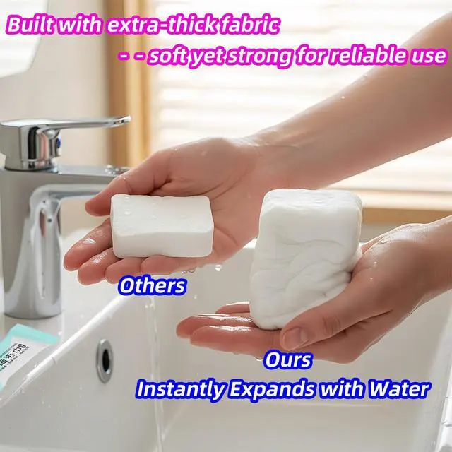 Alt view image 6 of 7 - Compressed Towels for Travel, Extra Thick& Super Absorbent Disposable Wash Cloths, Individually Wrapped Disposable Face Towels for Travel Camping Hiking Sport Hotel Beauty Salon (11.8"x9.5",24 Pcs)