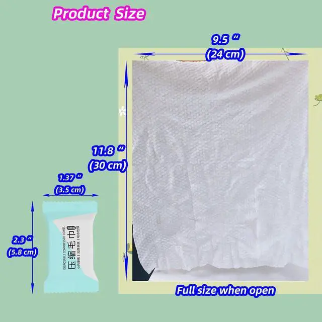 Alt view image 7 of 7 - Compressed Towels for Travel, Extra Thick& Super Absorbent Disposable Wash Cloths, Individually Wrapped Disposable Face Towels for Travel Camping Hiking Sport Hotel Beauty Salon (11.8"x9.5",24 Pcs)