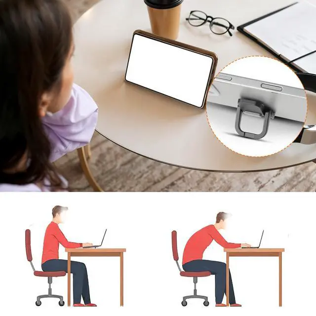 Alt view image 7 of 7 - 2Pcs Keyboard Riser, Self-Adhesive Mini Keyboard Stand for Desk Portable Laptop Feet Foldable Keyboards Lift for Most Keyboards (Black)
