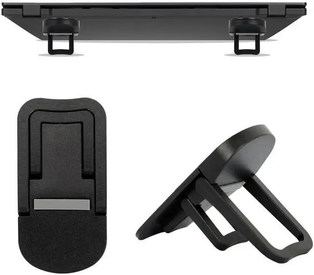 Main image of 2PCS Black Self-Adhesive Keyboard Riser, Portable Mini Laptop Stand for Desk, Foldable Keyboard Lift with Adjustable Angle, Universal for Most Keyboards & Laptops