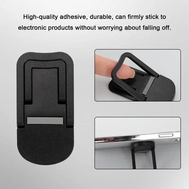 Alt view image 4 of 6 - 2PCS Black Self-Adhesive Keyboard Riser, Portable Mini Laptop Stand for Desk, Foldable Keyboard Lift with Adjustable Angle, Universal for Most Keyboards & Laptops