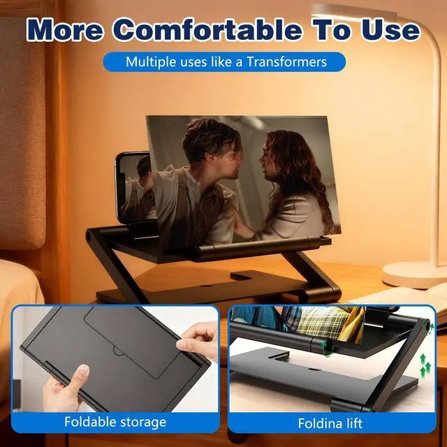 Alt view image 6 of 7 - Mobile Phone Magnifier Screen,New 3D HD Mobile Phone Magnifier Projector Screen Portable Foldable Phones Screen Amplifier Screens Enlarger for Movies Videos,Supports All Smartphones