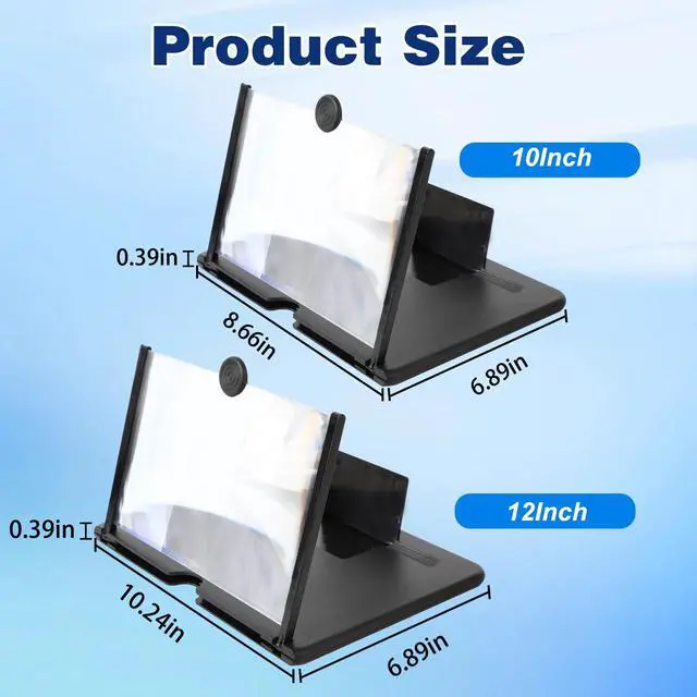 Alt view image 7 of 7 - Smartphone Screen Magnifier, 3D HD Mobile Phone Magnifier Projector Screen Enlarger for Movies, Videos, and Gaming, Foldable Cell Phone Stand with Screen Amplifier, Supports All Smartphones (10Inch)