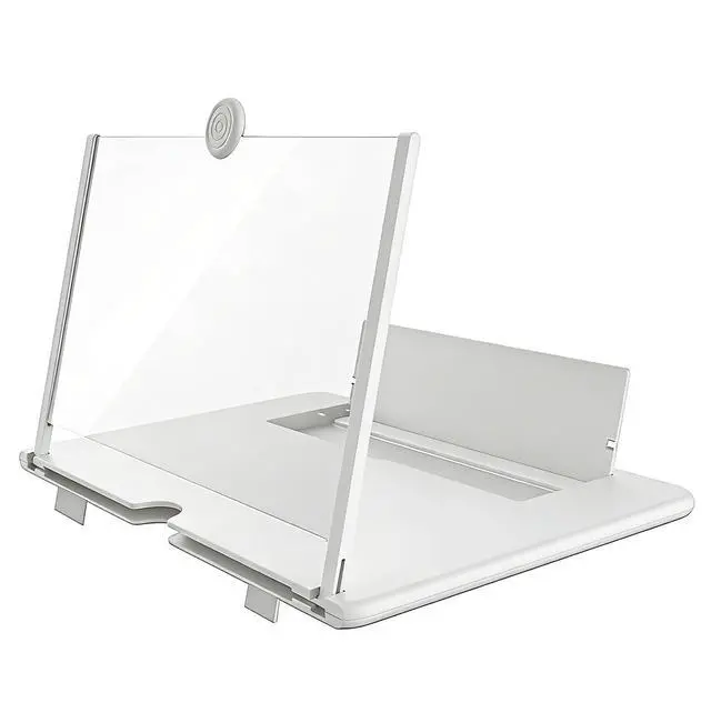 Alt view image 2 of 4 - 12 inch Screen Magnifier,3D HD Mobile Phone Magnifier Projector Screen Enlarger for Movies, Videos,Foldable Cell Phone Stand with Screen Amplifier,Supports All Smartphones (White)