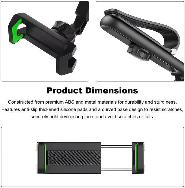 Alt view image 4 of 6 - Car Sun Visor Phone Holder, 1080° Rotatable Sunshade Phone Mount Foldable Auto Visor Clip, Multifunctional Adjustable Rearview Clamp for Most Cell Phones, Car Accessories