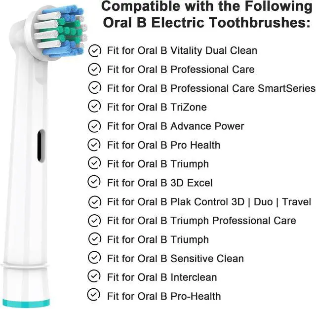 Alt view image 2 of 7 - Replacement Toothbrush Heads Compatible with Oral B Braun