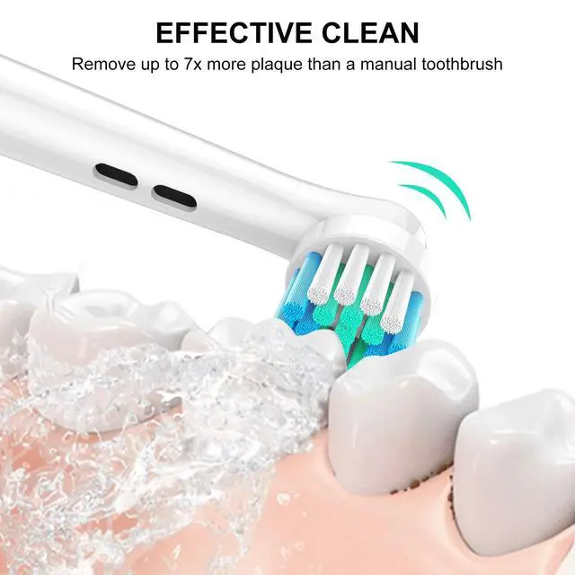 Alt view image 3 of 7 - Toothbrush Heads for Oral B, 8 Pack Precision Clean Electric Toothbrush Replacement Heads Medium Soft Dupont Bristles Replacement Toothbrush Heads for Oral Health and Plaque Removal