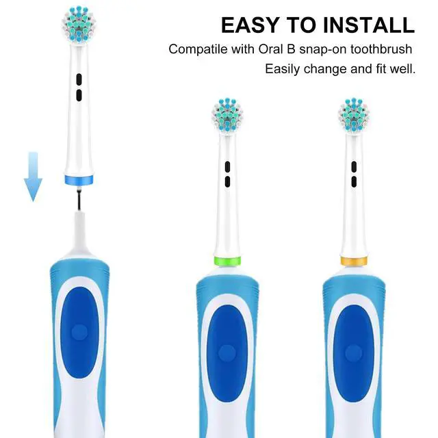 Alt view image 5 of 7 - Toothbrush Heads for Oral B, 8 Pack Precision Clean Electric Toothbrush Replacement Heads Medium Soft Dupont Bristles Replacement Toothbrush Heads for Oral Health and Plaque Removal